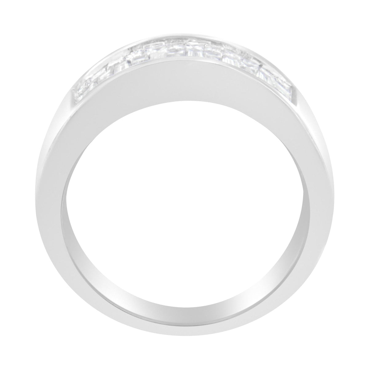 14K White Gold Princess and Baguette-cut Diamond Ring (1.0 Cttw, H-I Color, VS2-SI1 Clarity)-3