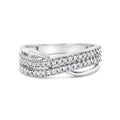 10K White Gold 1/2 Cttw Princess Diamond Split Shank Band Ring