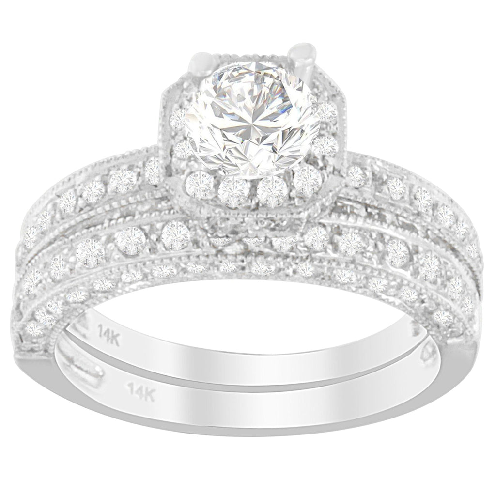 Round Brilliant Diamond Solitaire Ring in 14K White Gold