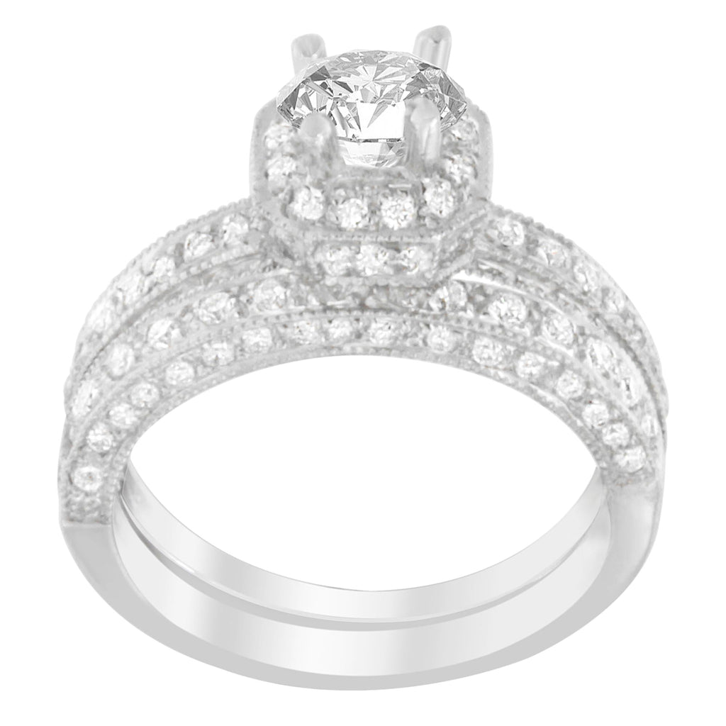 Round Brilliant Diamond Solitaire Ring in 14K White Gold