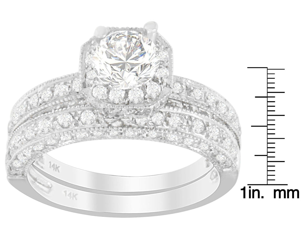 Round Brilliant Diamond Solitaire Ring in 14K White Gold