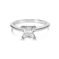 14K White Gold 1.0 Cttw Princess Lab-Grown Diamond Solitaire Engagement  Ring (F-G Color, VS1-VS2 Clarity)