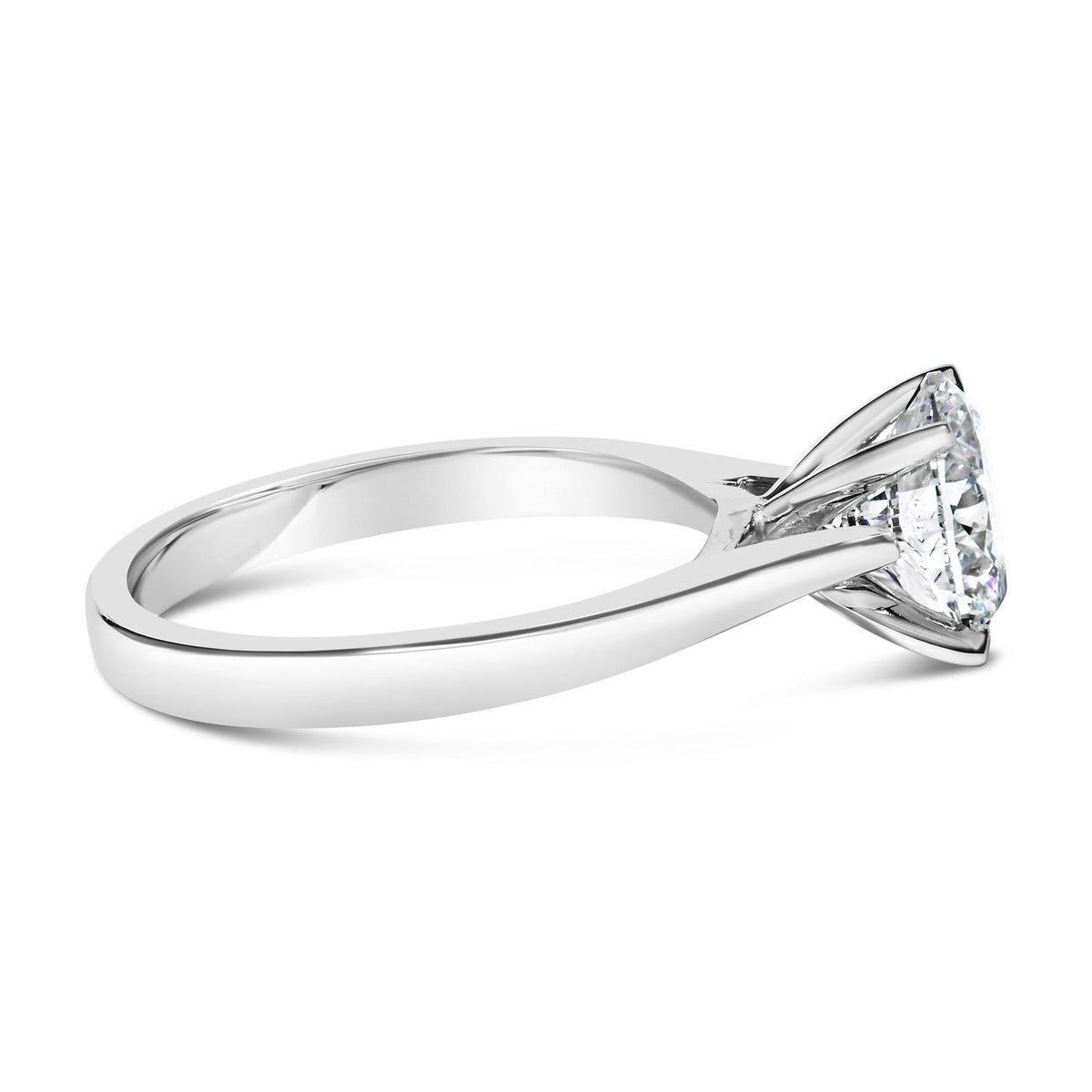 IGI Certified 14K White Gold 2.0 Cttw Round Lab Grown Diamond Solitaire Engagement Ring-1
