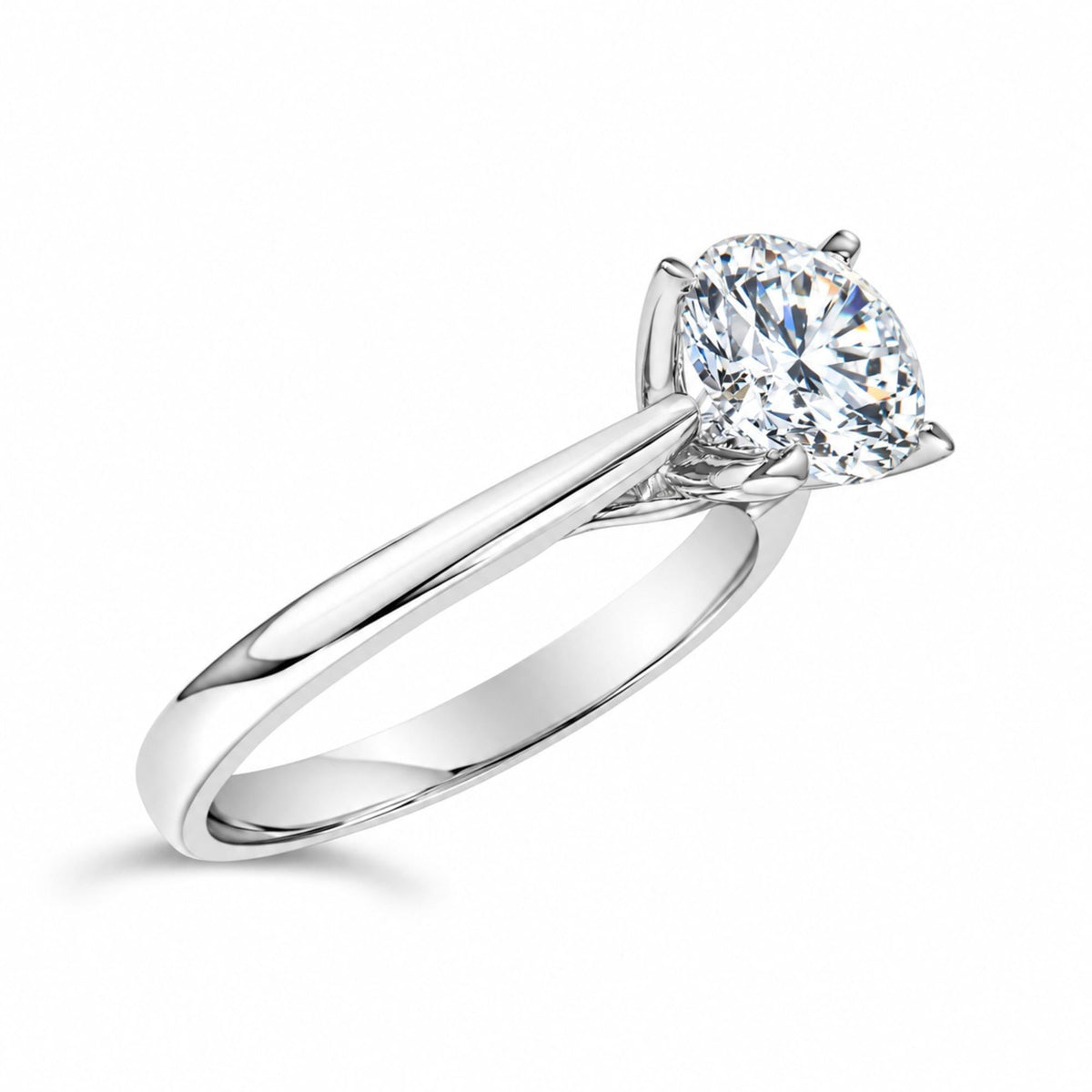 IGI Certified 14K White Gold 2.0 Cttw Round Lab Grown Diamond Solitaire Engagement Ring-3