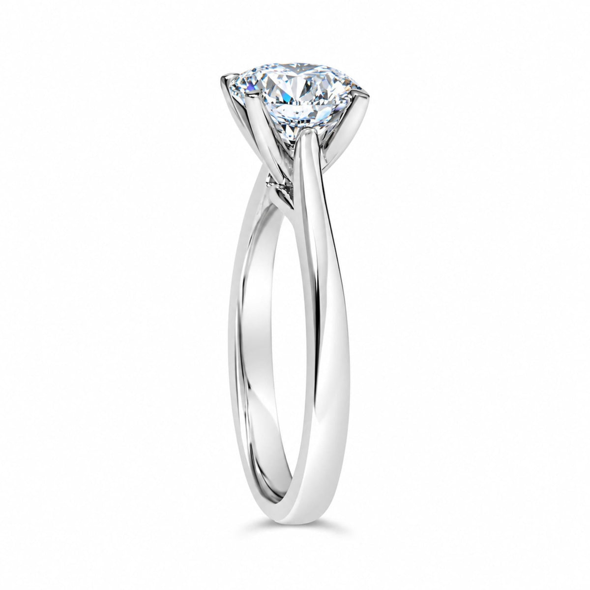 IGI Certified 14K White Gold 2.0 Cttw Round Lab Grown Diamond Solitaire Engagement Ring-4