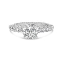 14K White Gold 3 1/5 Cttw Lab Grown Diamond Vintage Style Engagement Ring-0