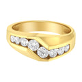 Men's Z-Set Diamond Band Ring in 14K Yellow Gold