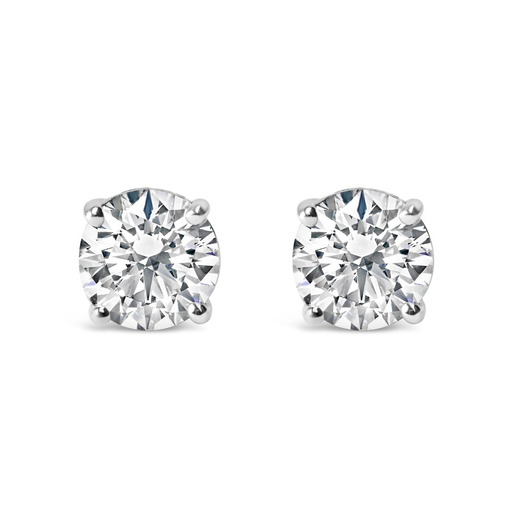 Lab Grown Diamond Solitaire Stud Earrings in Platinum