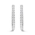 Lab Grown Diamond Inside-Out Hoop Earrings in 14K White Gold