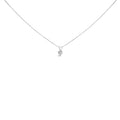 14K White Gold Lab Grown Heart Diamond Solitaire Pendant Necklace