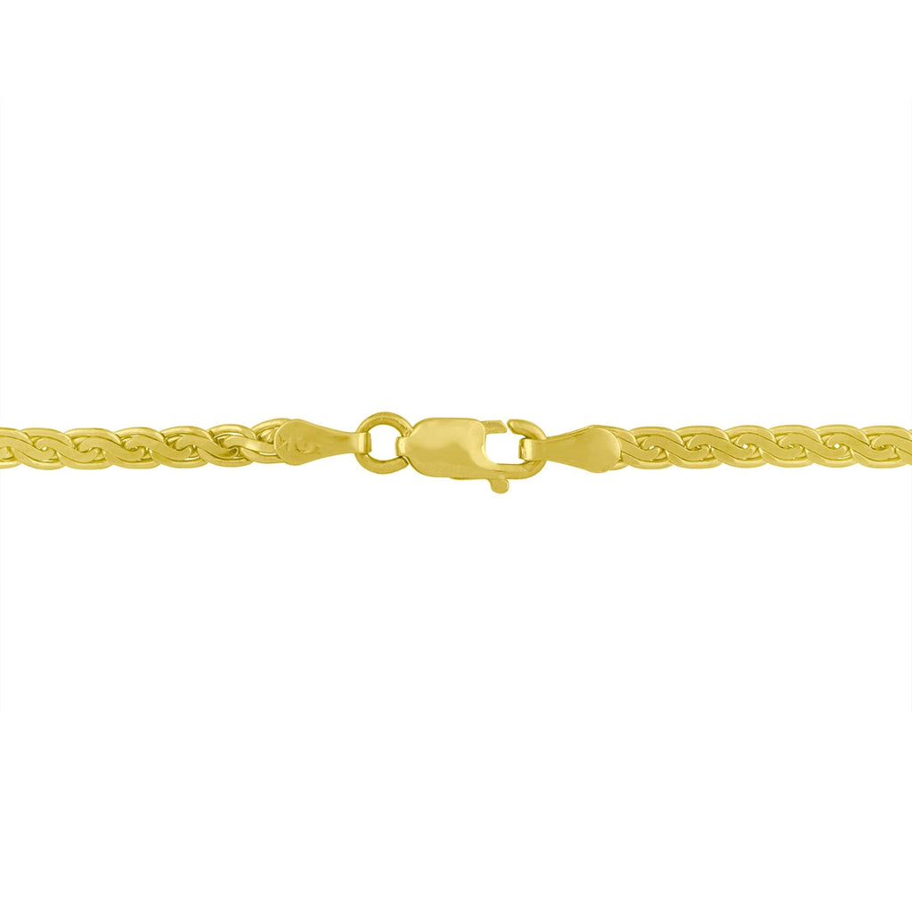 14K Two-Tone Gold Princess Cut Diamond V-Shape Pendant Necklace