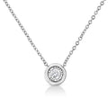 10K White Gold Miracle Set Diamond Pendant Necklace - Choice of Shape