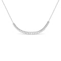 14K White Gold Lab Grown Diamond 5.0 Cttw Emerald Cut Station Necklace
