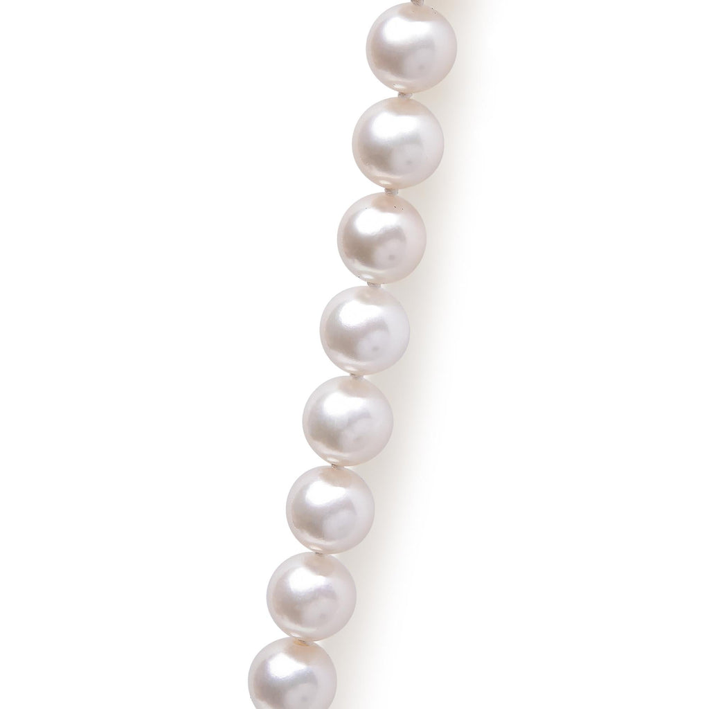 14K Gold 8.0x8.5mm Akoya Pearl Strand Necklace