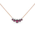 18K Rose Gold Ruby & Diamond Choker Necklace