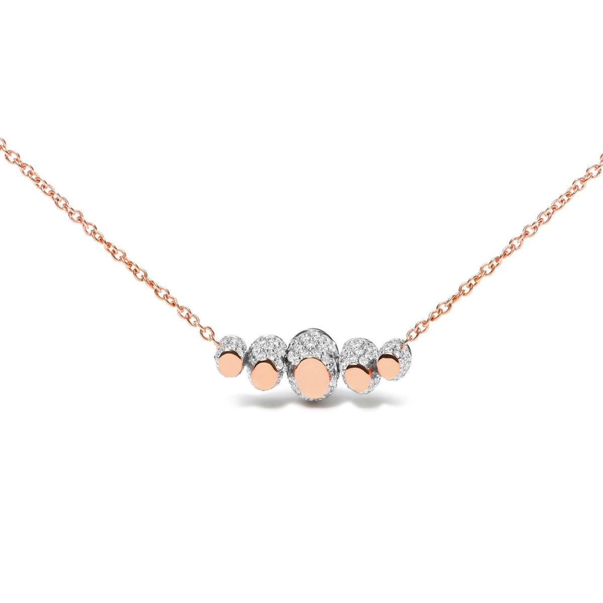 18K Rose Gold Ruby & Diamond Choker Necklace