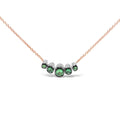 18K Rose Gold Tsavorite & Diamond Choker Necklace