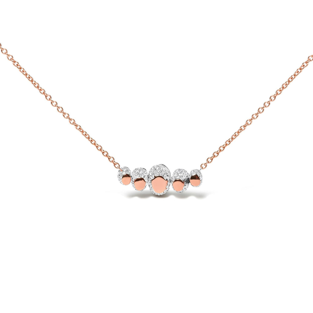 18K Rose Gold Tsavorite & Diamond Choker Necklace