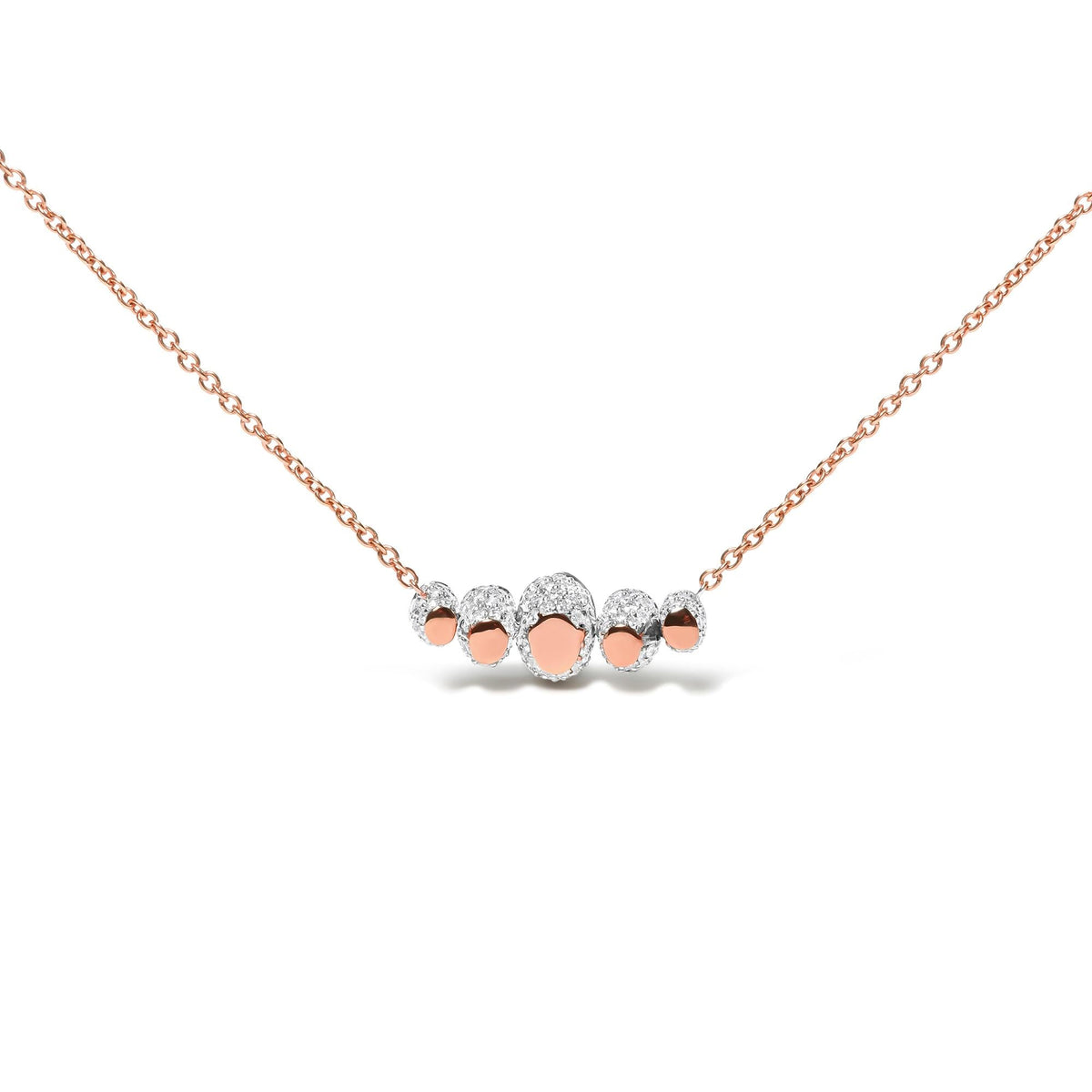 18K Rose Gold Tsavorite & Diamond Choker Necklace